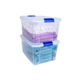 thumbnail image 1 of JOY - Caja de Almacenamiento Apilable, Pack de 2, para Organizador Armario, Juguetes, Ropa, con Broche y Tapa Duradera, 24 Litros de Capacidad, Pl&aacute;stico Libre de BPA, Transparente, 1 of 6