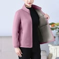 thumbnail image 5 of Hueook WinterJackets for Women Fashion Solid Color Casual Zipper Stand Sports Fleece Long Sleeved Jacket Pink 4X, 5 of 6