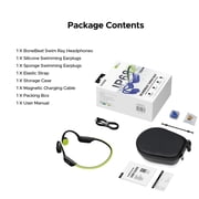 DOOGEE Bone Conduction Swimming Headphones, IP68 Waterproof Open Ear Headphones with 32GB MP3 Player, Bluetooth Audio and LED Safety Light