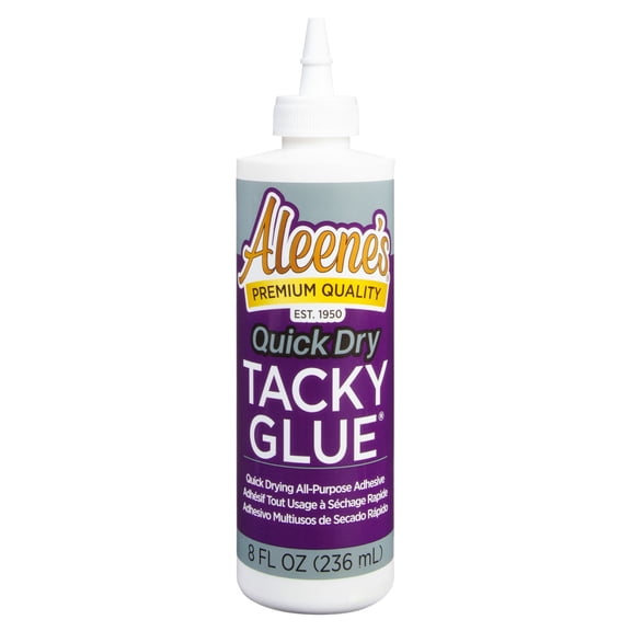 Aleene's Quick Dry Tacky Glue, All-Purpose Adhesive, Quick Drying and Fast Tacking, 8 fl oz