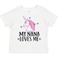 thumbnail image 3 of Inktastic My Nana Loves Me Unicorn Girls Toddler T-Shirt, 3 of 5