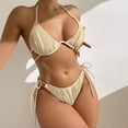 thumbnail image 2 of Afdoent Women's Bikini Sets Women Swimwear Bikinis Solid Swimsuit Ladies Halter Two Piece Swimwears Tankinis Set 2026 Retro Swimsuit, 2 of 6