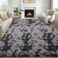 thumbnail image 4 of Fluffy Area Rug- Shag Area Rug for Living Room, Shaggy Large Indoor Thick Living Room Carpet with Non-Slip Backing, Soft Plush Carpet for Bedroom,9x12,Tie-dye Dark Grey, 4 of 10