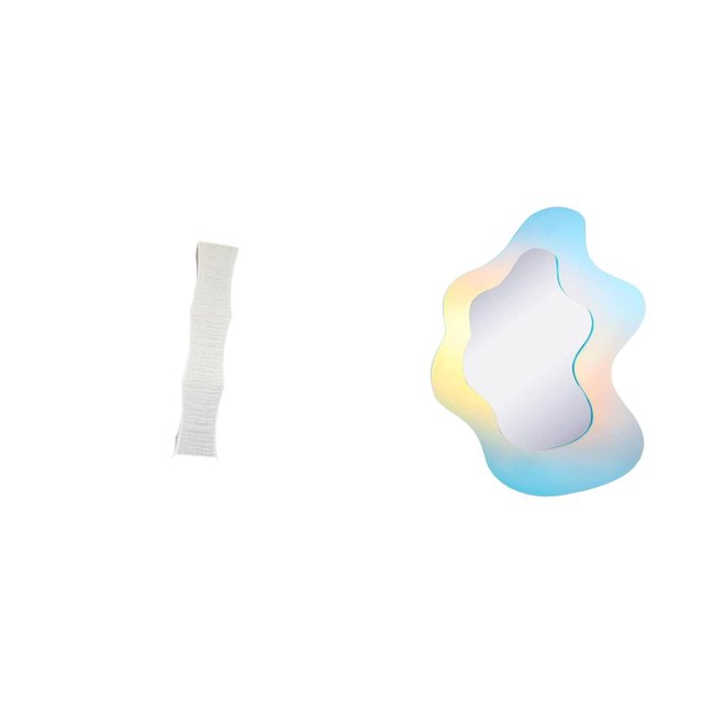 Pantalla de lámpara de pie,Lámpara minimalista para estudio,Cubierta de luz Iluminación creativa para dormitorio,espejo acrílico ondulado,Espejo acrílico ondulado con estética irregular