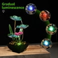 thumbnail image 3 of HLONK Tabletop Fountain Water Fountain Indoor Waterfall Fountain 3-Tier Lotus Desk Fountain Relaxation Home Decor Including Lots of Rocks and Soothing Sound Machine, 3 of 10