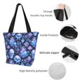thumbnail image 3 of Kdxio Skull blue crystal flower Women Reusable Grocery Bags Foldable Ripstop,Reusable Shopping Bags for Shopping,Gym,Gift, 3 of 5