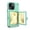 Mintgreen, variant on Allytech Luxury Case for iPhone 14 with Flip Card Slots Mirror Case Hard PC Soft Rubber Bumper Kickstand Function Full Body Protection Wallet Case For iPhone 14,Black