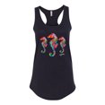 thumbnail image 2 of Wild Bobby Colorful Rainbow Siberian Tiger Animal Lover Women Racerback Tank Top, Black, Small, 2 of 3