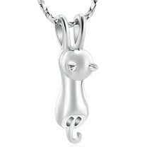 Cat Pet Cremation Jewelry for Ashes Memorial Ash Jewelry Keepsake Cat Urn Pendants for Animal Ashes Necklace