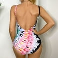 thumbnail image 4 of 2025 Swimsuits CALAFEBILA Women One-Piece Swimwear Tie Dyed Sling Sport Yoga Halter Retro Summer Mother's Day Bikini, 4 of 8