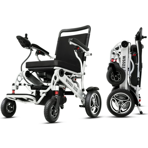 600W Dual Motors Foldable Power Electric Wheelchair for Adults, Strong and Durable Construction Powered Wheelchair, Motorized Wheelchair for Mobility Needs
