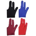 thumbnail image 2 of Spandex Snooker Billiard Cue Glove Pool Left Hand Open Three Finger Accessory 4 Colors(black), 2 of 8
