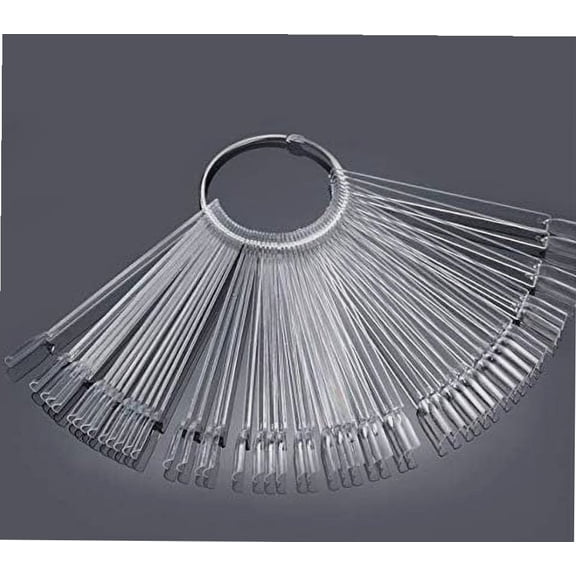 Nail Swatches Sticks 50Pcs , Nail Art Tips Fan-shaped Nail Polish Display Board Nail Art Tips Practice Sticks
