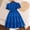 Blue, variant on HOMADLES Girls Teen Dresses Crewneck Layered Ruffled Short Sleeve Stretch Fashion Breathable Casual Dress Blue 11 T