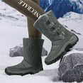 thumbnail image 6 of YOURDIARY Womens Snow Boots Outdoor Waterproof Winter Hiking Boots Faux Fur Lining Hook & Loop Closure, 6 of 8