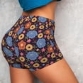 thumbnail image 4 of Lsque Leaves Flower Pattern High Waisted Biker Shorts for Women-Tummy Control Fitness Athletic Workout Running Yoga Gym Shorts,Moisture-Wicking-Small, 4 of 9