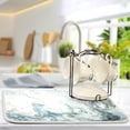 thumbnail image 5 of GZHJMY Dish Drying Pad Blue White Marble Gold Kitchen Drying Mat Absorbent Dish Drying Mat Suitable for Kitchen Sink Dining Table 18x24Inch, 5 of 7