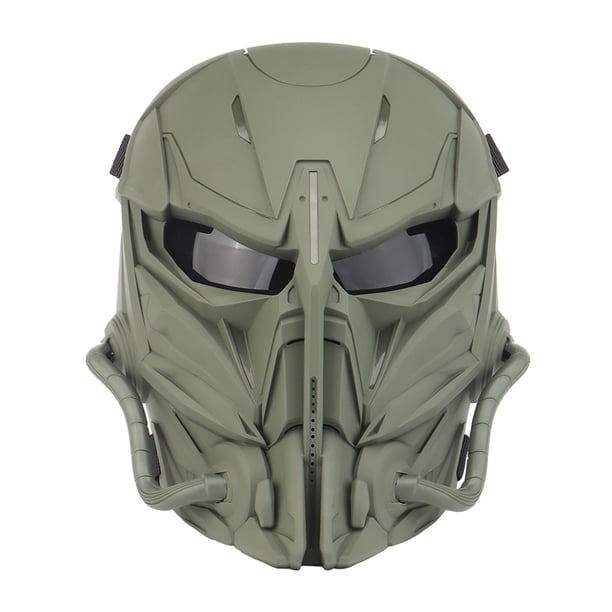 Soidarity Máscaras de de Paintball, cubierta facial, protección para la cabeza, protección de seguridad, reducción de impacto, disfraz de pieza Verde Soidarity OD022440-01B