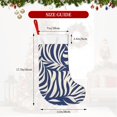 thumbnail image 2 of Flannel Christmas Stocking 17.7×11×7in Soft And Light Touch Good Socks Splicing Design Can Be Used For Hanging Zebra Print Style Steelblue_1, 2 of 8