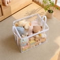 thumbnail image 6 of Yhmxh Clear PVC Clothes Storage Box with Zipper & Reinforced Handles, Foldable Transparent Clothing Organizer Bin, Dustproof Stackable Storage Container for Closet Sweaters, Shirts, Bedding, Toys, 6 of 6