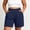 A15 Navy, variant on Women's Casual Summer Shorts High Waisted Elastic Drawstring Lounge Sweatshorts with Large Pockets Flattering Activewear for Workout Running Gym and Everyday Comfort Wear