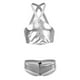 thumbnail image 2 of Conjunto de Disfraces de Fantasía de Correas Elásticas para Hombre, Lencería Corporal, Pecho, Medio Arnés Plata, 2 of 9