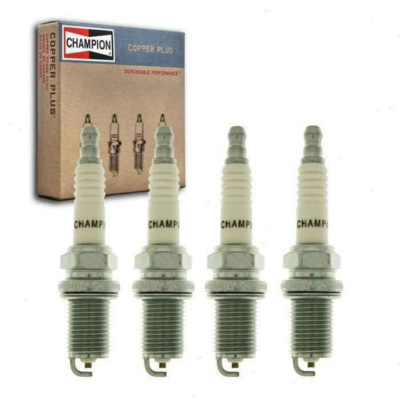 4 pc Champion Copper Plus Spark Plugs compatible with Hyundai Elantra 2.0L L4 2004-2012