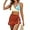 Apricot Blue Brick Red, variant on Blooming Jelly Women's High Waisted Bikini Sets Tummy Control Swim Skirt Two Piece Swim Suit 2025 Retro Swimsuit