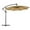 Beige, variant on Gymax 10 ft Patio Offset Umbrella w/ Solar Lights Deck Umbrella w/ Easy Tilt Adjustment Tan