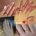 thumbnail image 4 of Anillos De Pareja De Acero De Titanio Con Patrón De Onda De Oro Simple Para Amantes De Moda/Promesa De Boda Encantadores Para Novias Compromiso Elegantes/Accesorios De Joyería Populares, 4 of 4