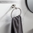 thumbnail image 2 of Wall Mounted Classical Design Round Towel Ring for Bathroom (Brush Nickel), 2 of 6