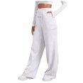 thumbnail image 4 of Womens Straight Leg High Waist Sweatpants Casual Loose Lounge Trendy Trousers With Pockets Solid Plus Size Joggers, 4 of 8