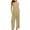 Beige, variant on Kaemgyyd Corduroy Overalls for Women Casual Loose Sleeveless Jumpsuits Solid Color Backless Baggy Rompers with Pockets