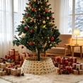 thumbnail image 5 of Woven Rattan Christmas Tree Collar Basket, Multicolor, Style C, for living room, entryway, party and Christmas tree decor, 5 of 6