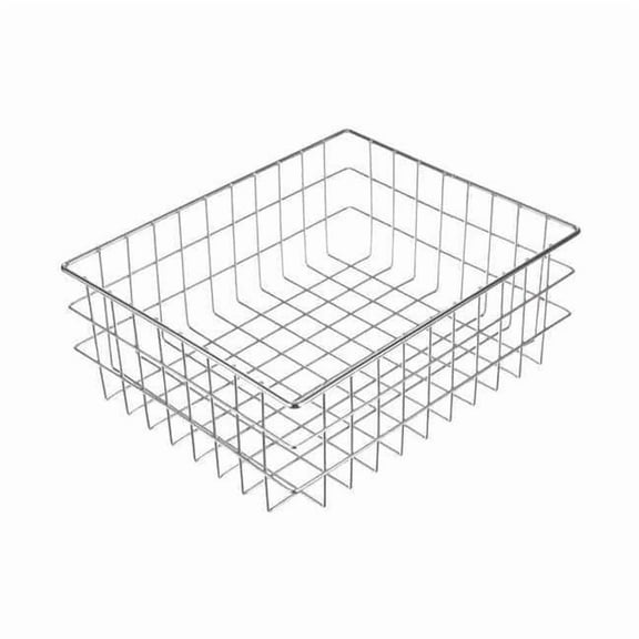 Marlin Steel Wire Products Rectangular Storage Basket, Steel, Silver 00279001-12