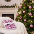 thumbnail image 4 of 42-Piece Pink Plastic Christmas Ball Set, Shatterproof Christmas Tree Ornaments, Assorted Reflective Sphere Collection Christmas Ornaments for Holiday Decor, 4 of 7