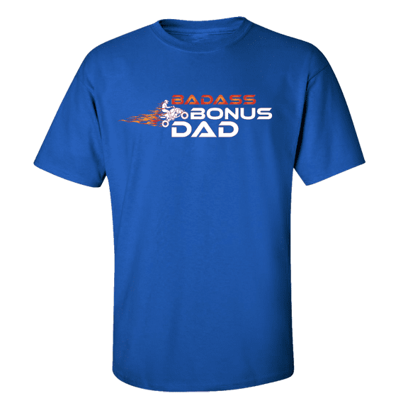 Men's Father's Day Step Dad Bada$$ Bonus Dad Short Sleeve T-shirt-Royal-small