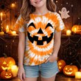 thumbnail image 2 of Qopobobo Halloween Shirts Kids Halloween Shirts for Girls Graphic Tshirts Short Sleeve Tee Size 10-11 Years(Yellow, 10-11 Years), 2 of 5