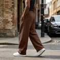thumbnail image 5 of Men Elastic Drawstring Waist Casual Sweatpants Wide Leg Loose Athletic Jogger Pants Soft Streetwear Trousers With Side Pockets 2XL, 5 of 8