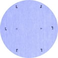 thumbnail image 1 of Ahgly Company Machine Washable Indoor Round Solid Blue Modern Area Rugs, 6' Round, 1 of 4