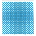 thumbnail image 3 of Ambesonne Blue Shower Curtain, Retro Polka Dots Geometric, 69"Wx75"L, Blue White, 3 of 3