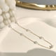 thumbnail image 5 of Gargantilla de perlas para mujer Euphrates chapada en oro de 14 quilates con cadena ajustable, 5 of 8