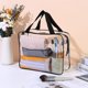 thumbnail image 3 of Bolsa de maquillaje transparente, bolsa impermeable, bolsa de cosméticos de viaje para mujeres, bolsa compatible con la aerolínea del aeropuerto, paquete de 3, 3 of 5