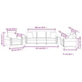 thumbnail image 4 of vidaXL 3 Piece Sofa Set with Pillows Dark Grey Velvet, 4 of 5