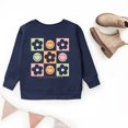 thumbnail image 2 of SmileyWorld Checkered Floral Smile - Youth Graphic Sweatshirt, 2 of 9