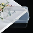 thumbnail image 3 of Rectangular Clear Plastic Storage Containers Box with Hinged Lid for Beads and Other Small Craft Items, 3 of 6