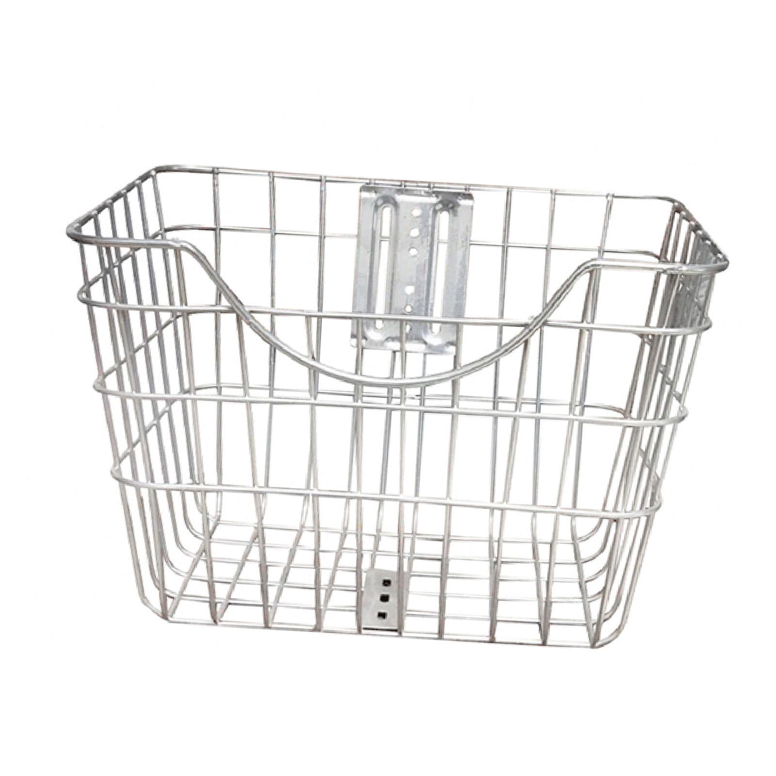 funtasica Front Bike Basket Bike Storage Basket Large Capacity Stainless Steel Bike Wire Basket Bike Accessories for Hiking Riding