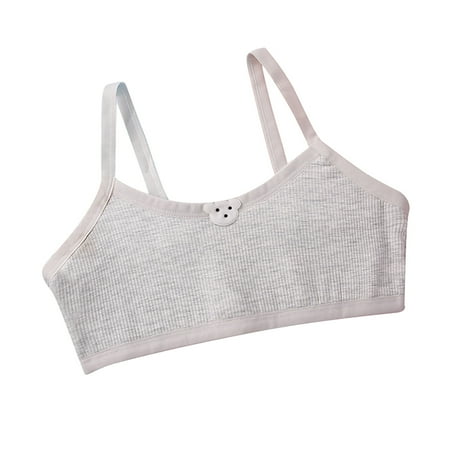 Strapless Bra Girls 10-12 Training Bras 9-11 Wireless Bras Sport Bra Seamless Bralette Bras Breathable Bralette Comfy Bra #Grey One Size