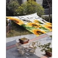thumbnail image 3 of Sun Shade Sail 8'x10' Bee Sunflower Rectangle Sun Shade Sails Canopy Waterproof Rustic Grey Buffalo Plaid Outdoor Sunshades Sand UV Block Cover Shades Cloth for Patio Backyard Garden Deck Porch Lawn, 3 of 9