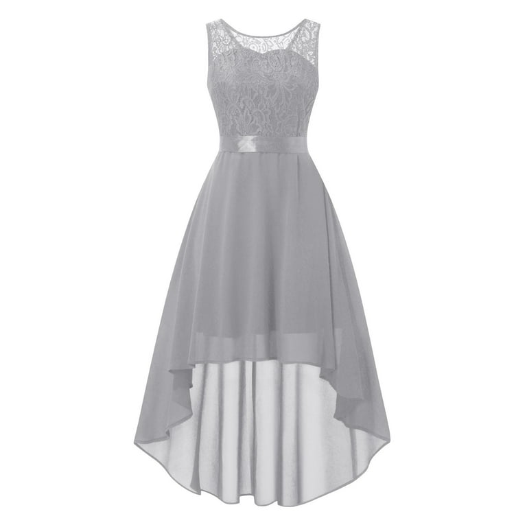 Wozhidaoke Dresses 2024, Sleeveless Women's Lace Dress Bow